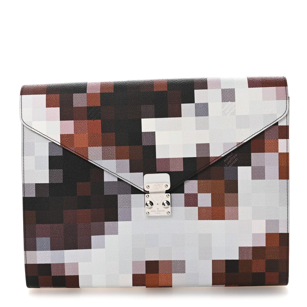 Louis Vuitton Calfskin Cowmooflage Mark Folder Brown