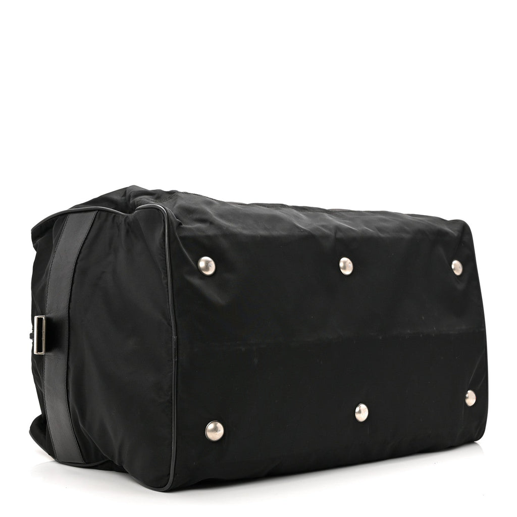 Prada Tessuto Nylon Saffiano Viaggio Duffle Black