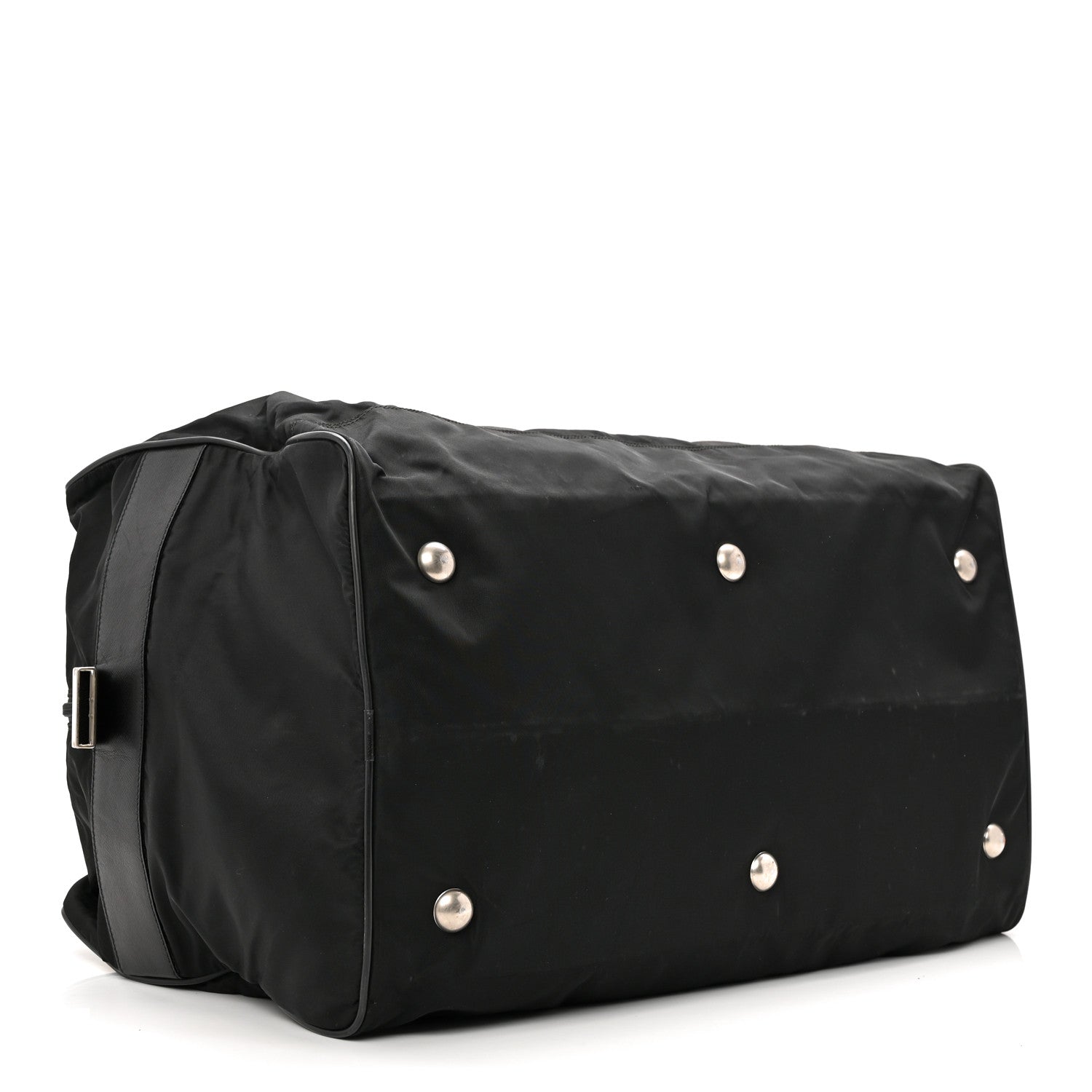 Prada Tessuto Nylon Saffiano Viaggio Duffle Black