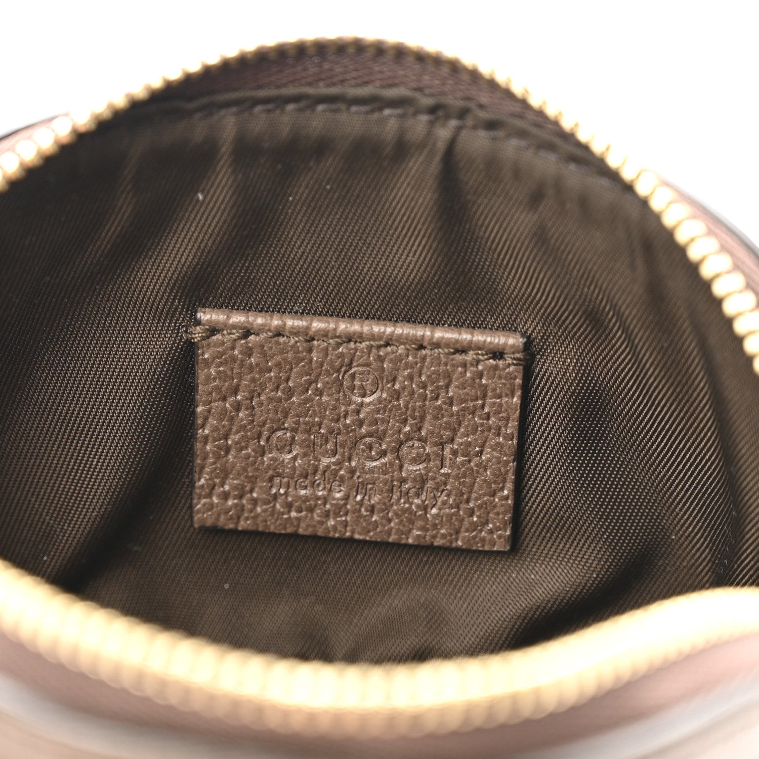 Gucci GG Supreme Monogram Web Ophidia Dome Key Pouch Beige New Acero