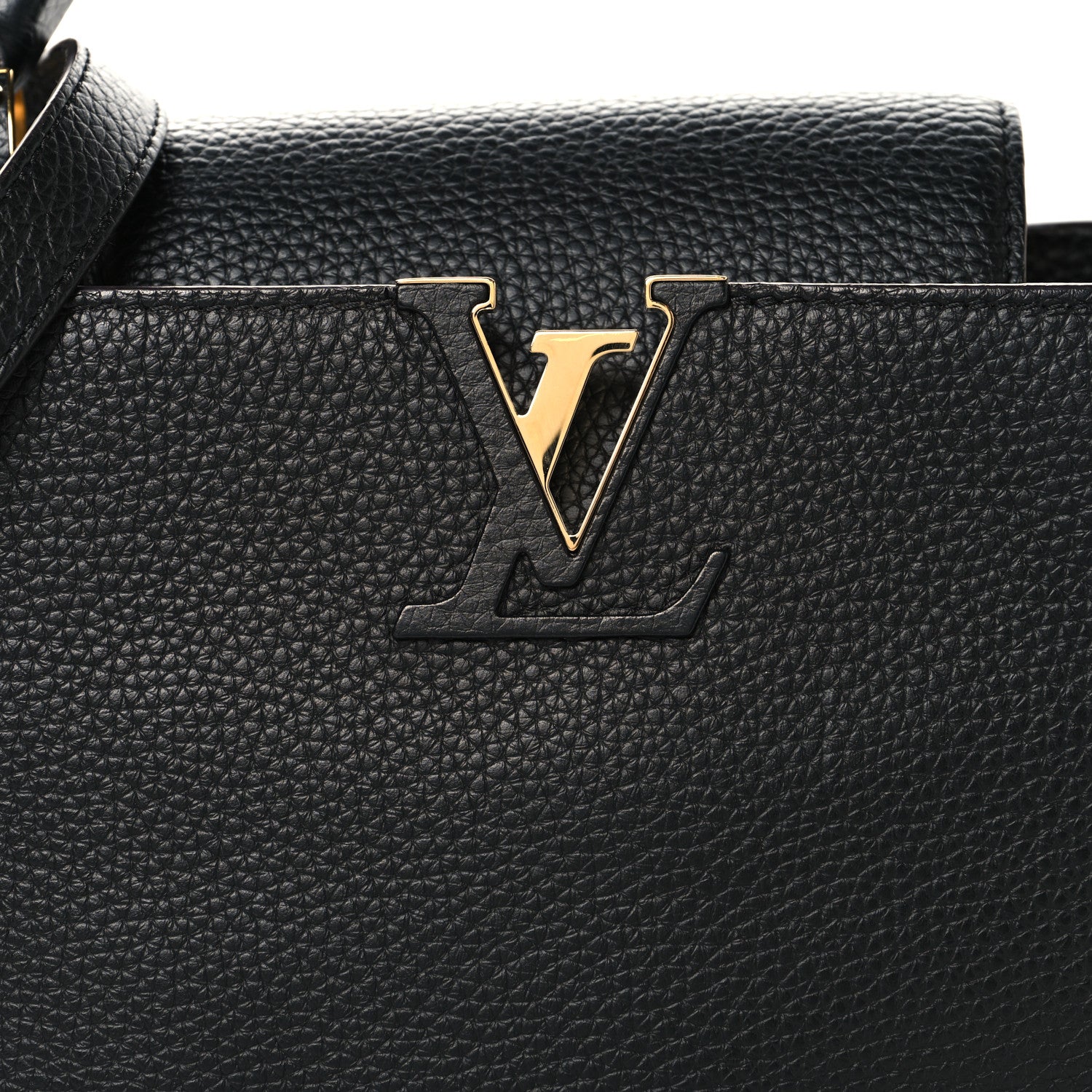 Louis Vuitton Taurillon Capucines PM Black