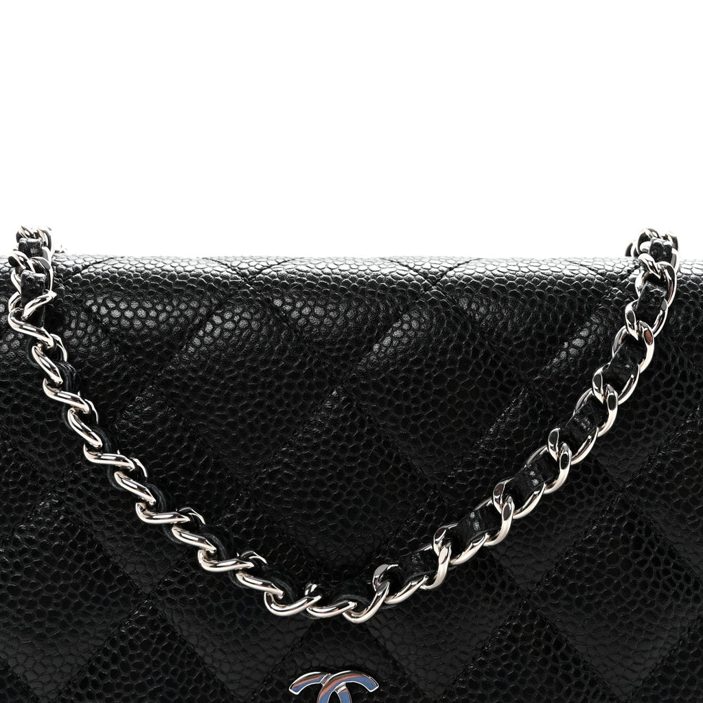Chanel Caviar Quilted Wallet on Chain WOC Black
