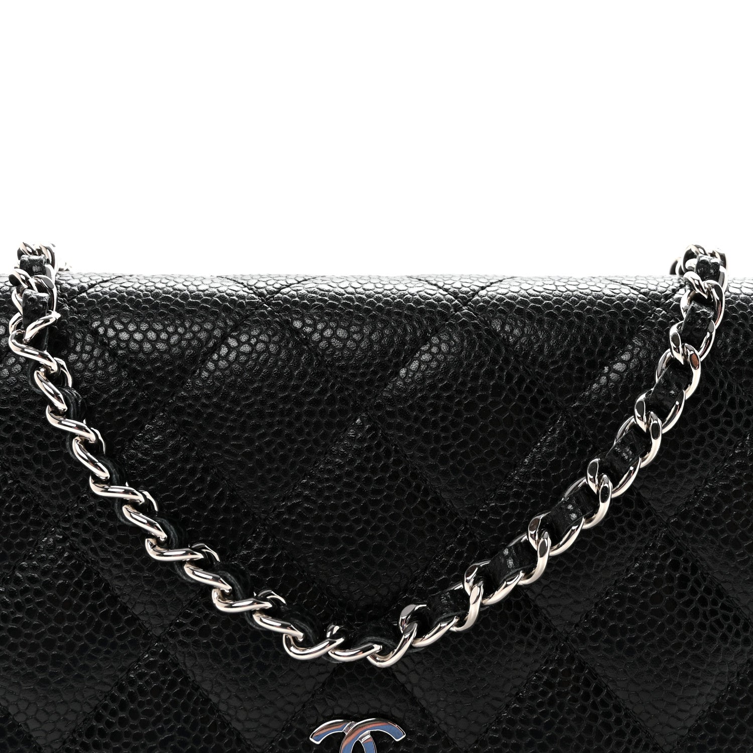 Chanel Caviar Quilted Wallet on Chain WOC Black