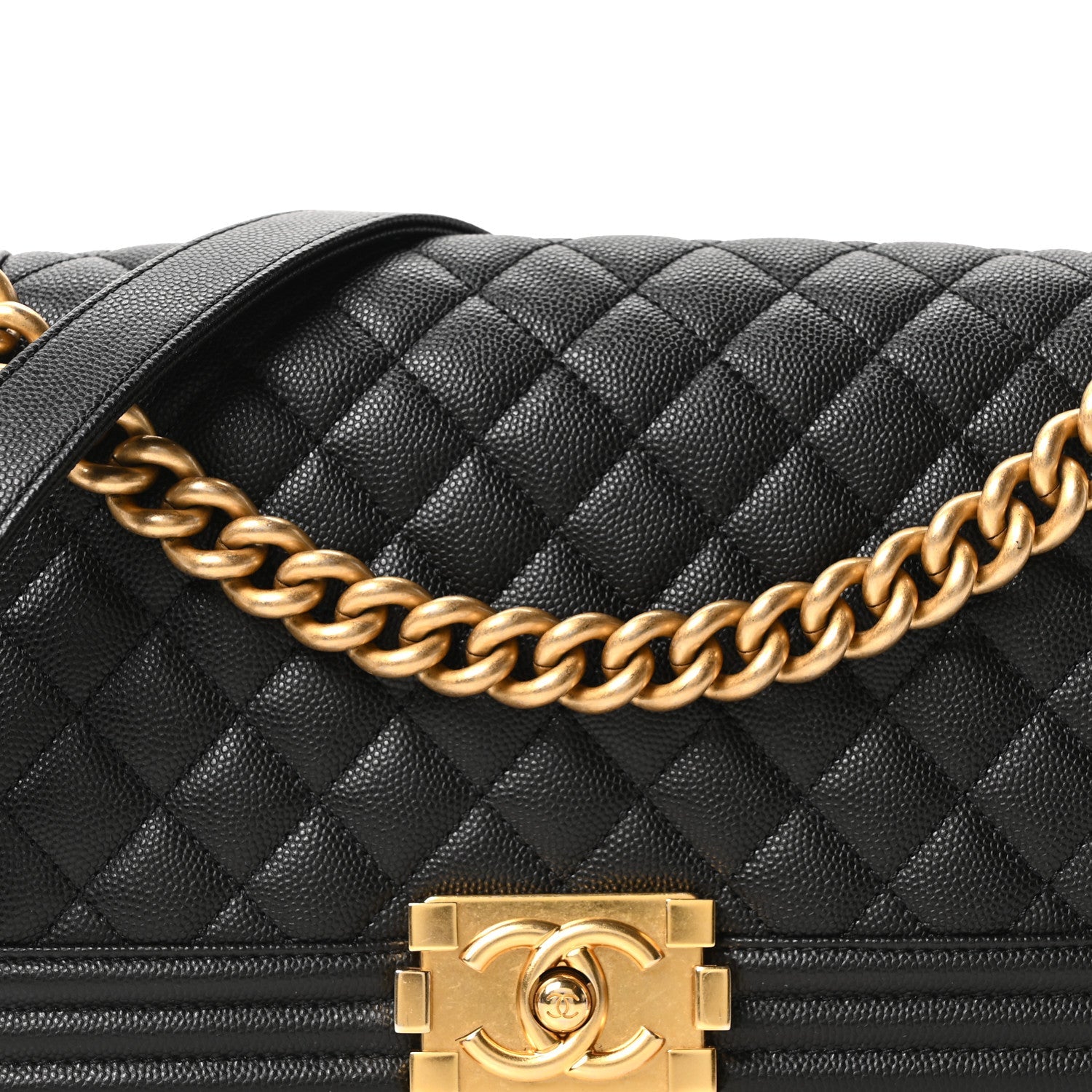 Chanel Caviar Quilted Medium Boy Flap Black