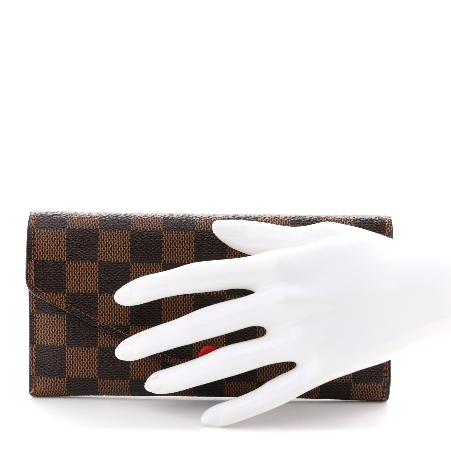 Louis Vuitton Damier Ebene Josephine Wallet Red