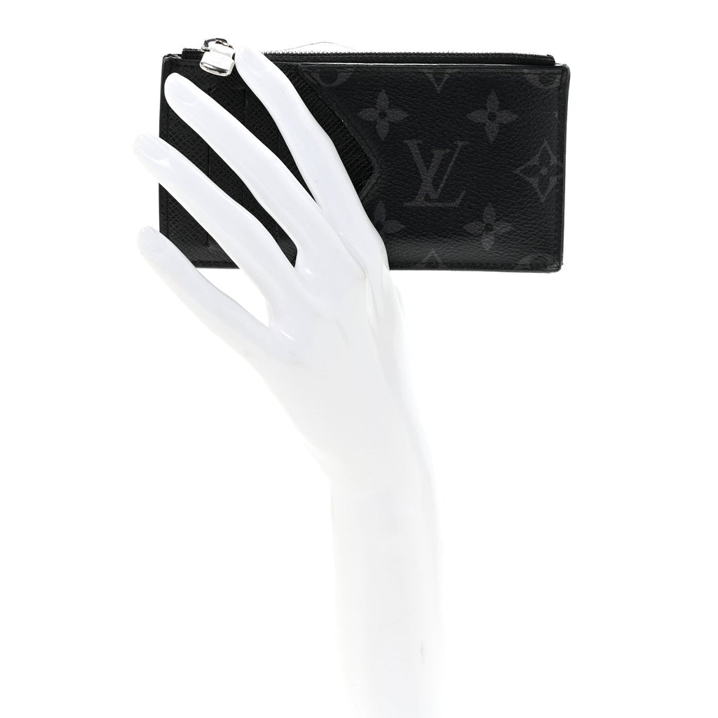Louis Vuitton Taigarama Coin Card Holder Black