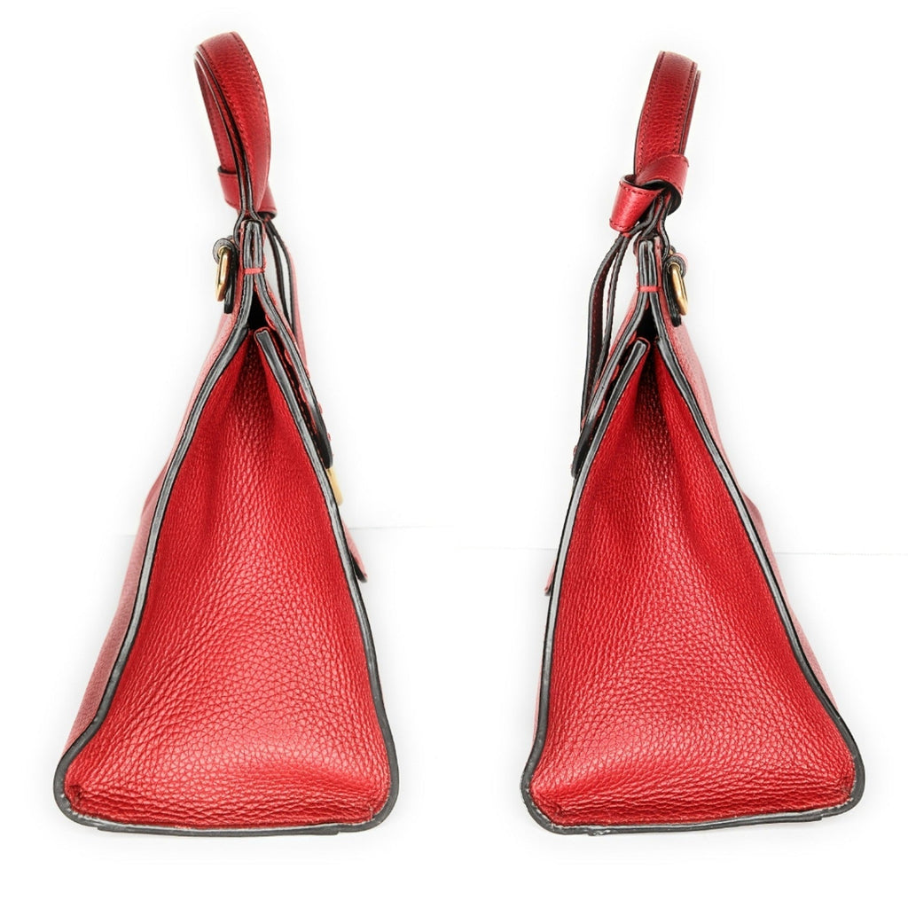 Gucci Red GG Marmont Top Handle Bag