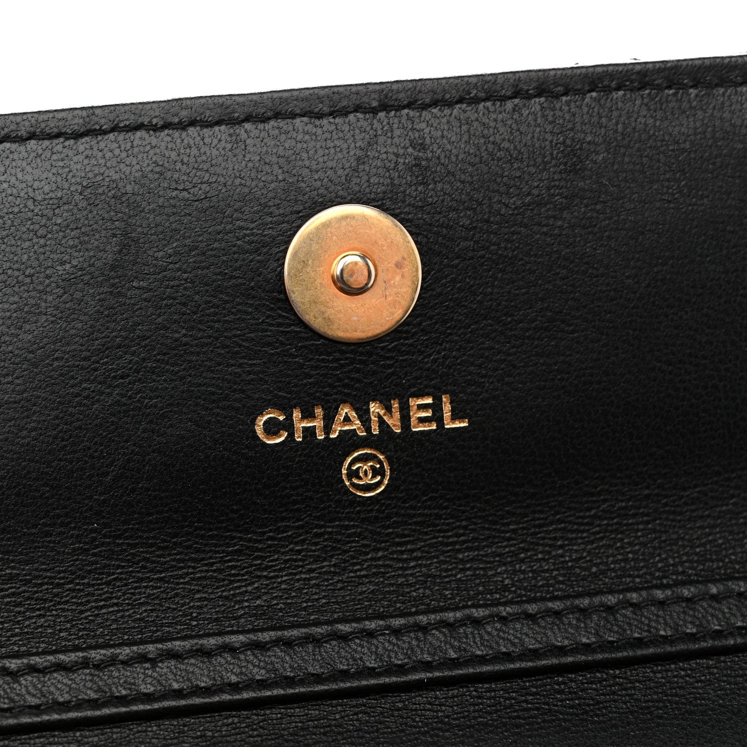 Chanel Lambskin Quilted Pearl Crush Clutch With Chain Black