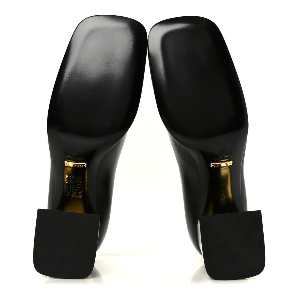 Gucci Malaga Kid Horsebit 75mm Pumps 38 Black