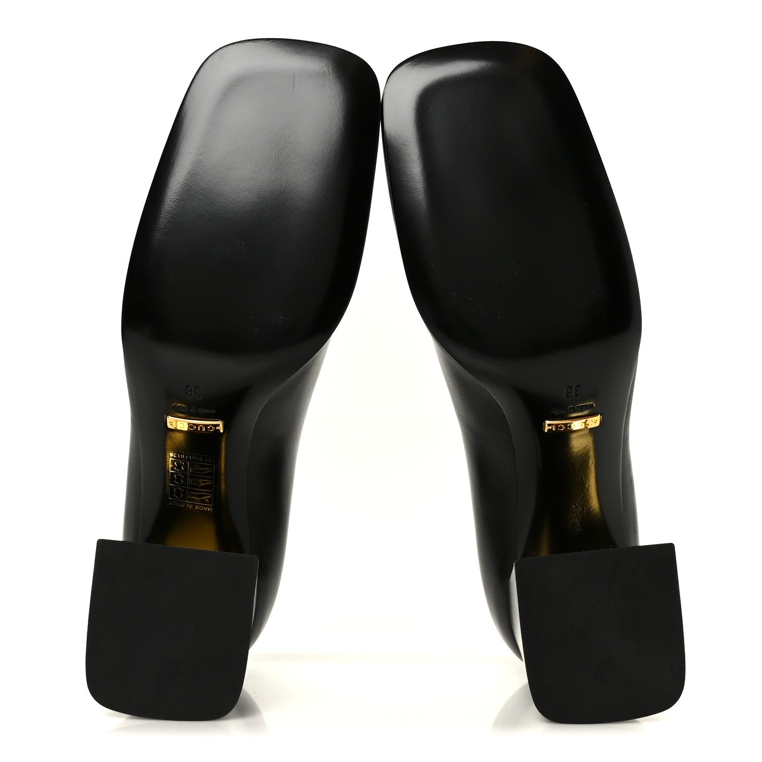 Gucci Malaga Kid Horsebit 75mm Pumps 38 Black