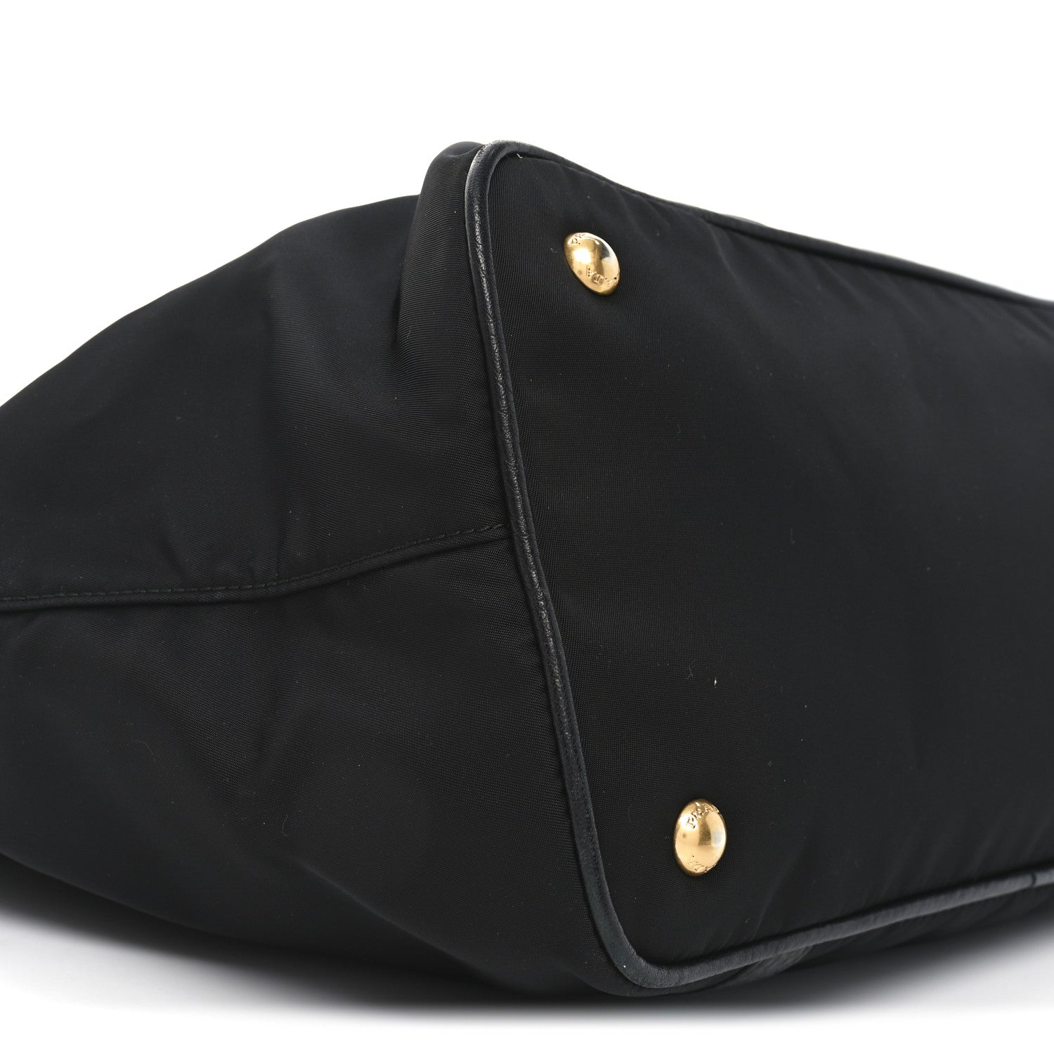 Prada Tessuto Nylon Soft Calf Small Tote Black