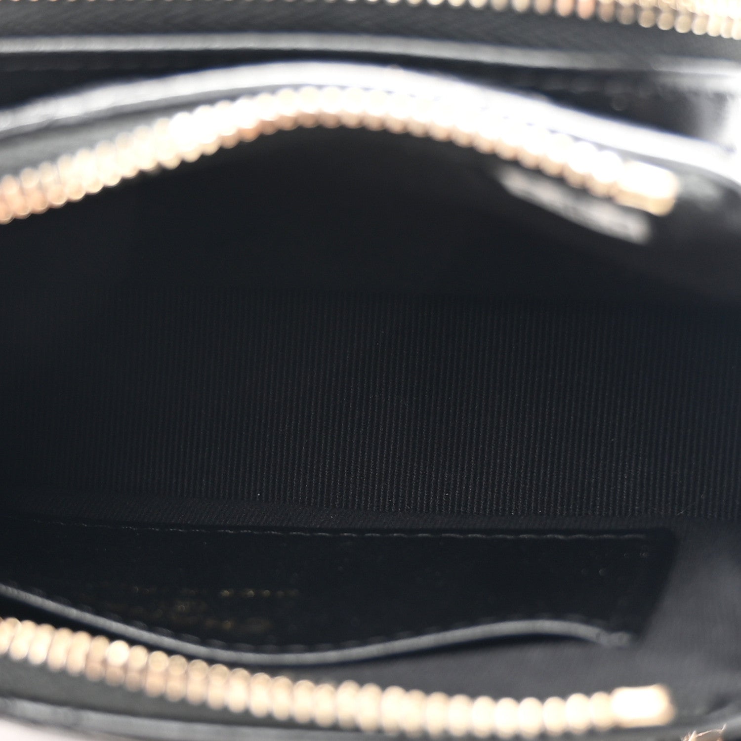 Chanel Shiny Crumpled Lambskin Quilted Mini Clutch With Chain Black
