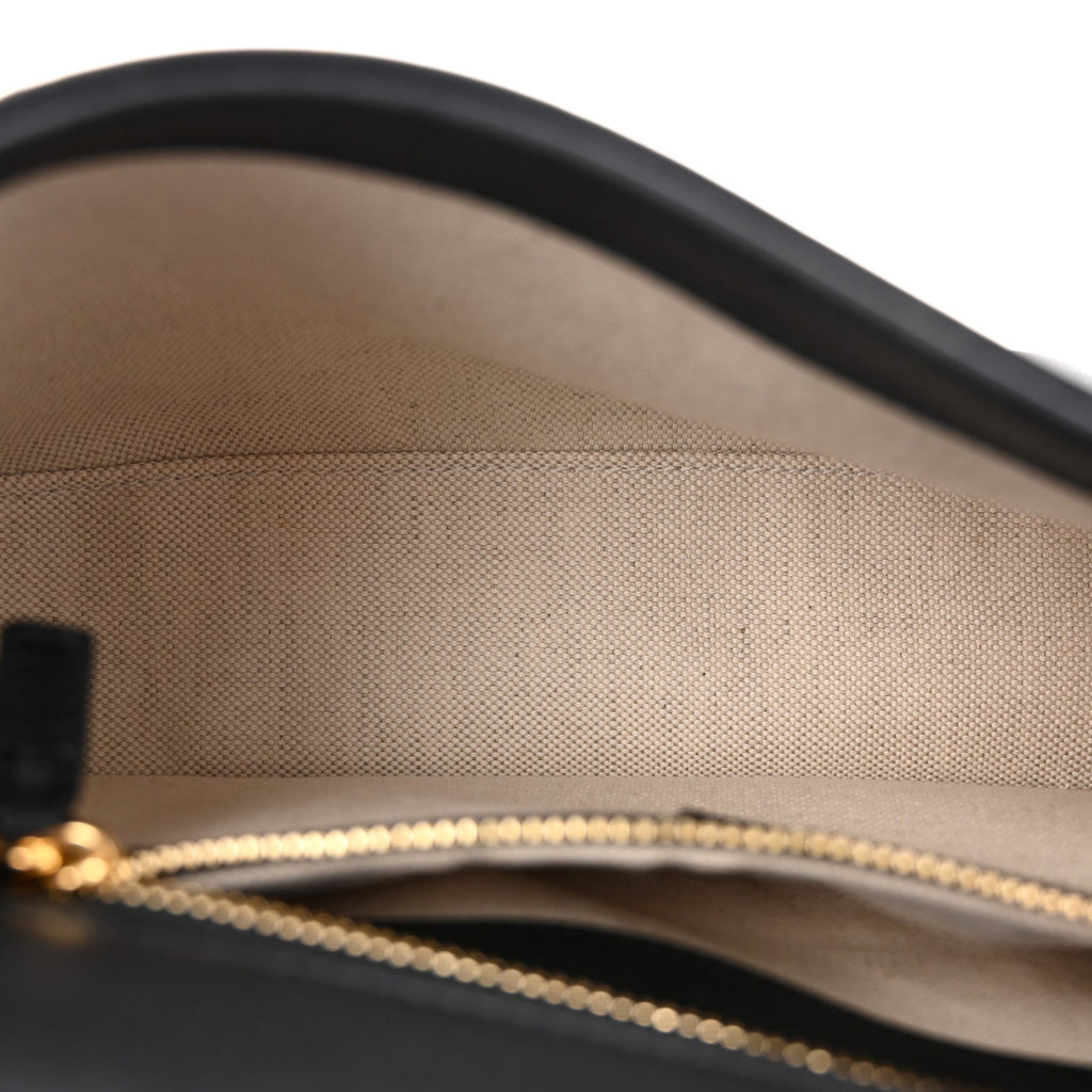 Gucci Roxy Calfskin Medium Blondie Top Handle Bag Black