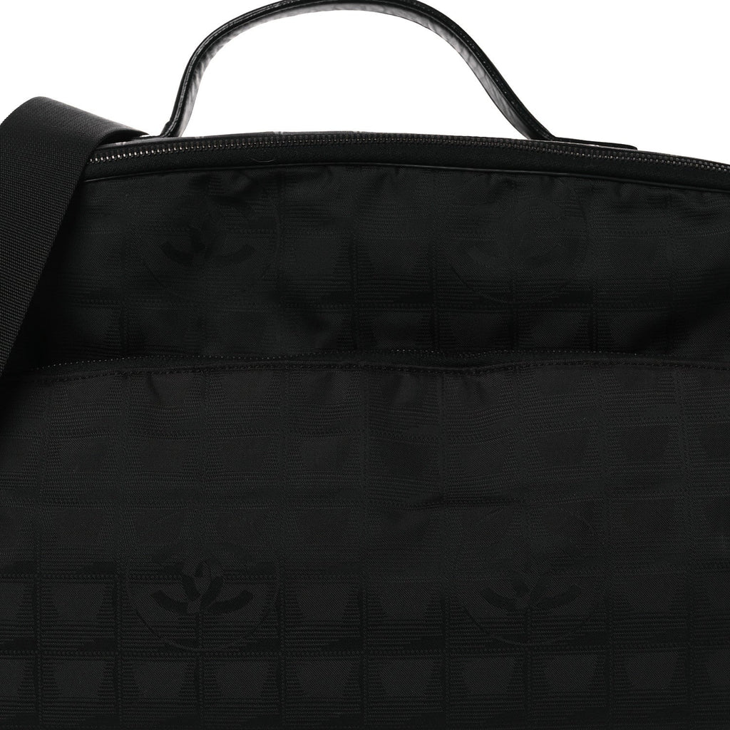Chanel Nylon Travel Shoulder Bag Black