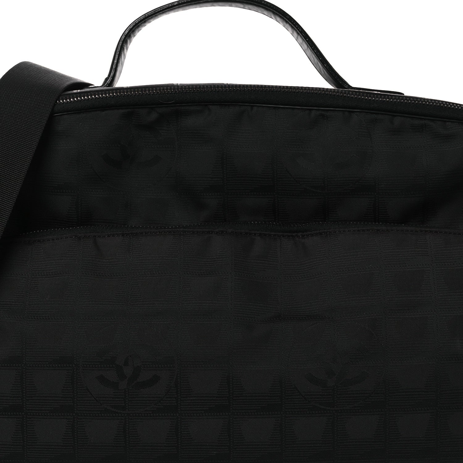Chanel Nylon Travel Shoulder Bag Black