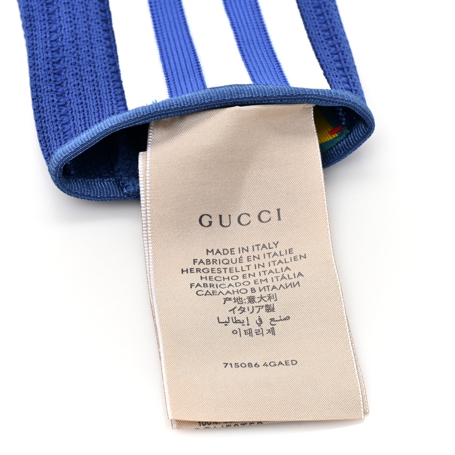 Gucci X ADIDAS Fabric Fingerless Gloves S Royal Blue