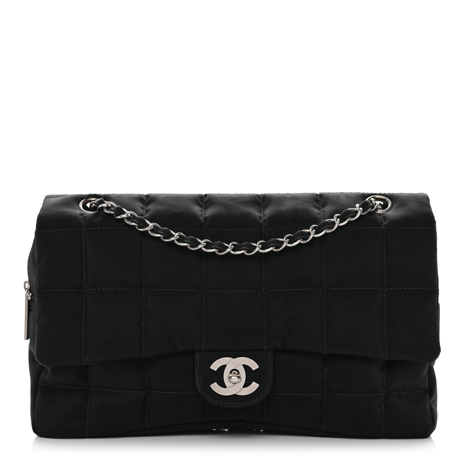 Chanel Nylon Square Quilted Flap Black