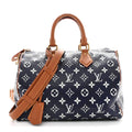 Louis Vuitton Calfskin Monogram Speedy P9 Bandouliere 30 Indigo