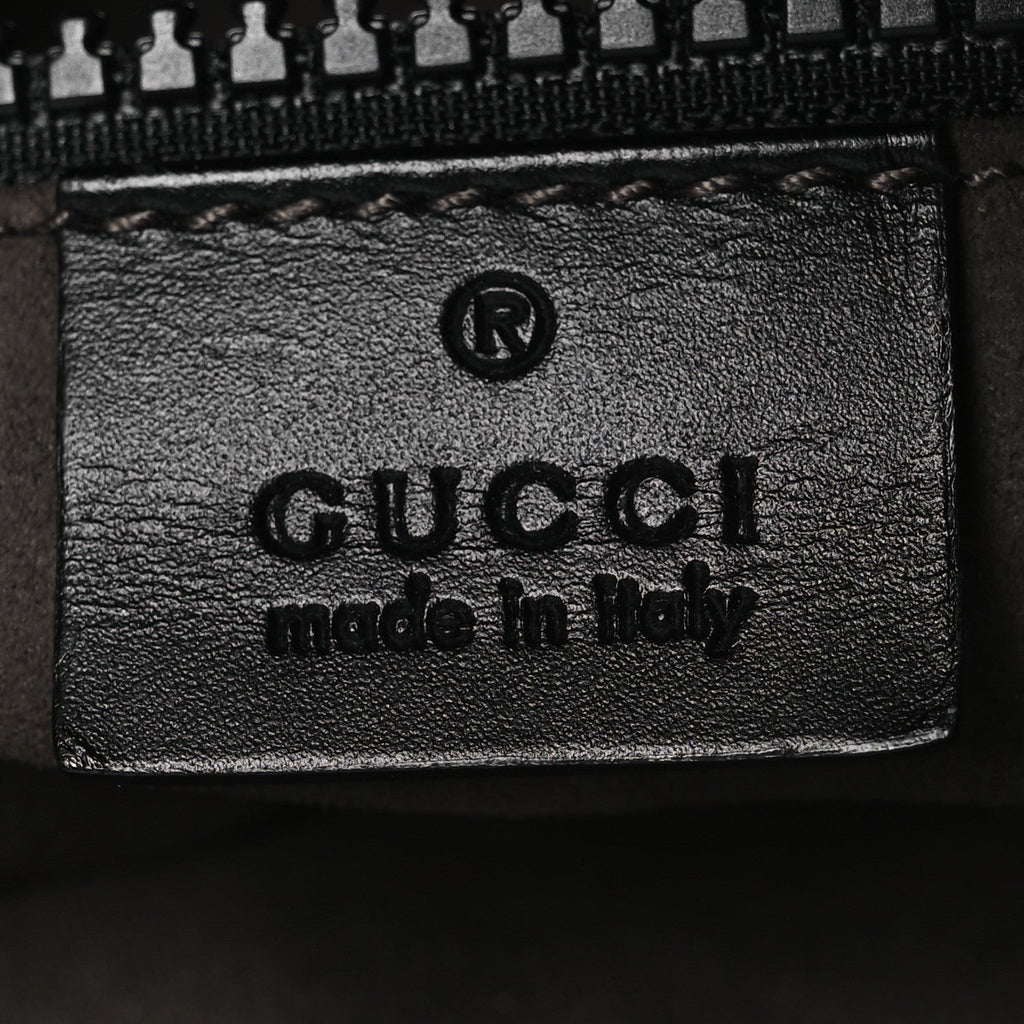 Gucci GG Supreme Monogram Flat Messenger Bag Black
