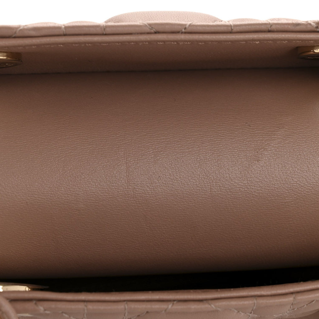 Christian Dior Lambskin Cannage Small My ABC Dior Lady Dior Blush