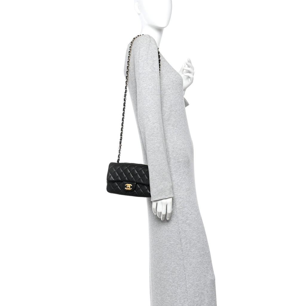 Chanel Caviar Quilted Mini Rectangular Flap Black