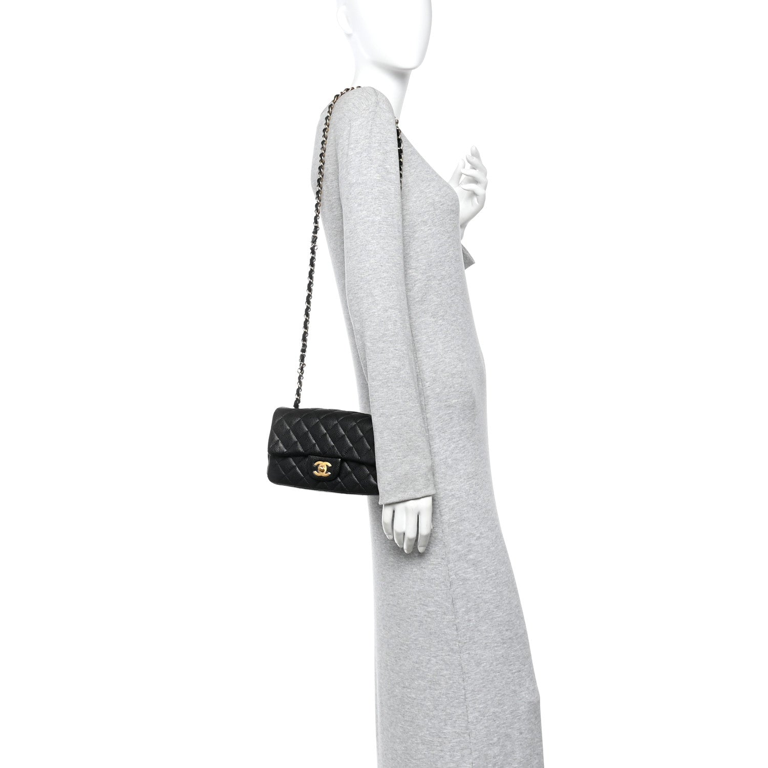 Chanel Caviar Quilted Mini Rectangular Flap Black
