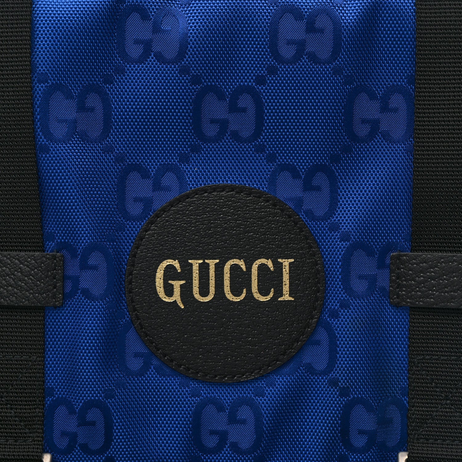 Gucci Econyl Nylon Monogram Off The Grid Suitcase Guilted Blue Black