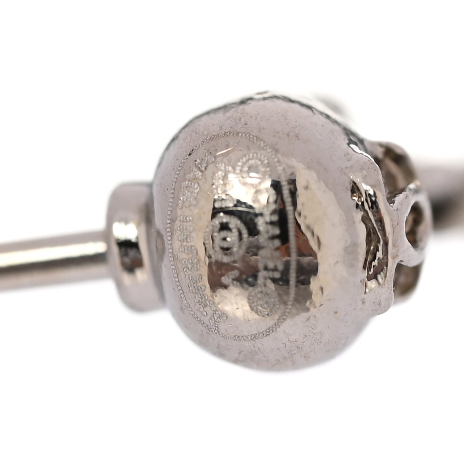 Baguette Crystal CC Drop Earrings Silver