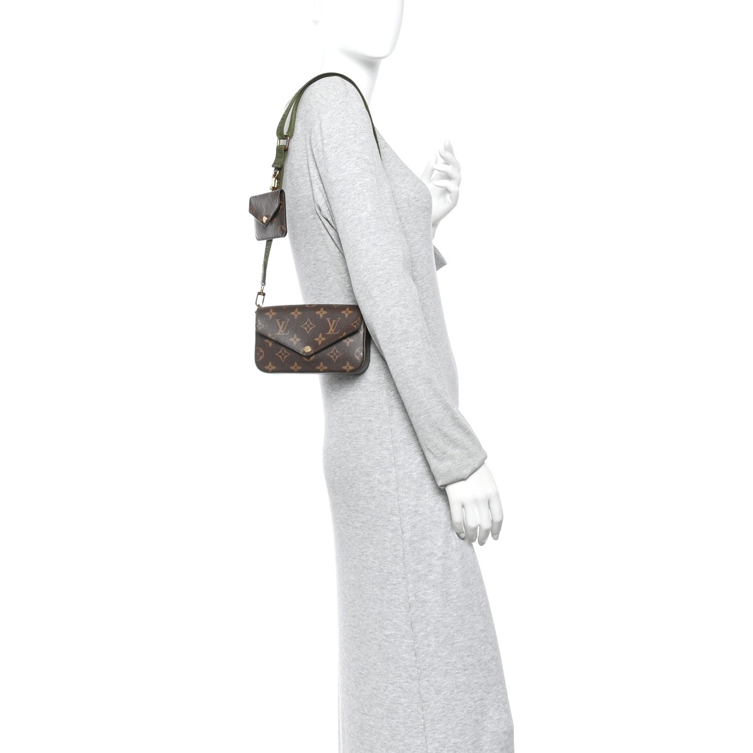 Louis Vuitton Monogram Felicie Strap & Go Kaki