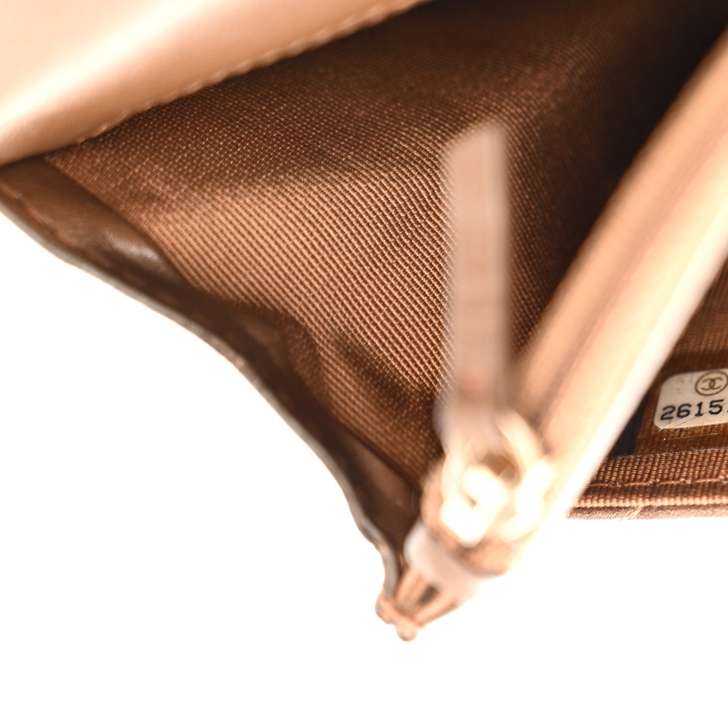 Chanel Metallic Calfskin Quilted 2.55 Reissue Wallet On Chain WOC Bronze