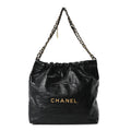 Chanel Shiny Calfskin Quilted Small Chanel 22 Black