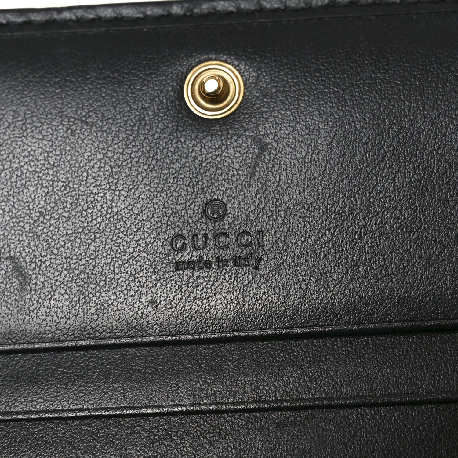 Gucci Calfskin Matelasse GG Marmont Card Case Wallet Black