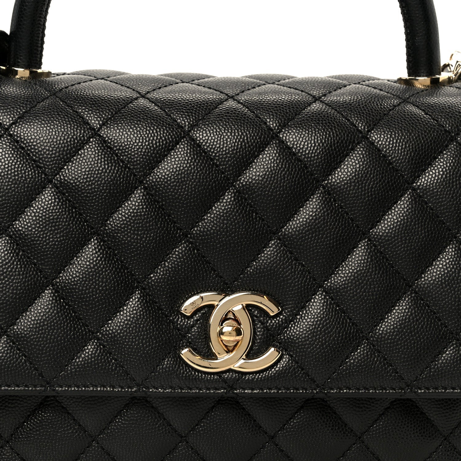 Chanel Caviar Quilted Small Coco Handle Flap Black
