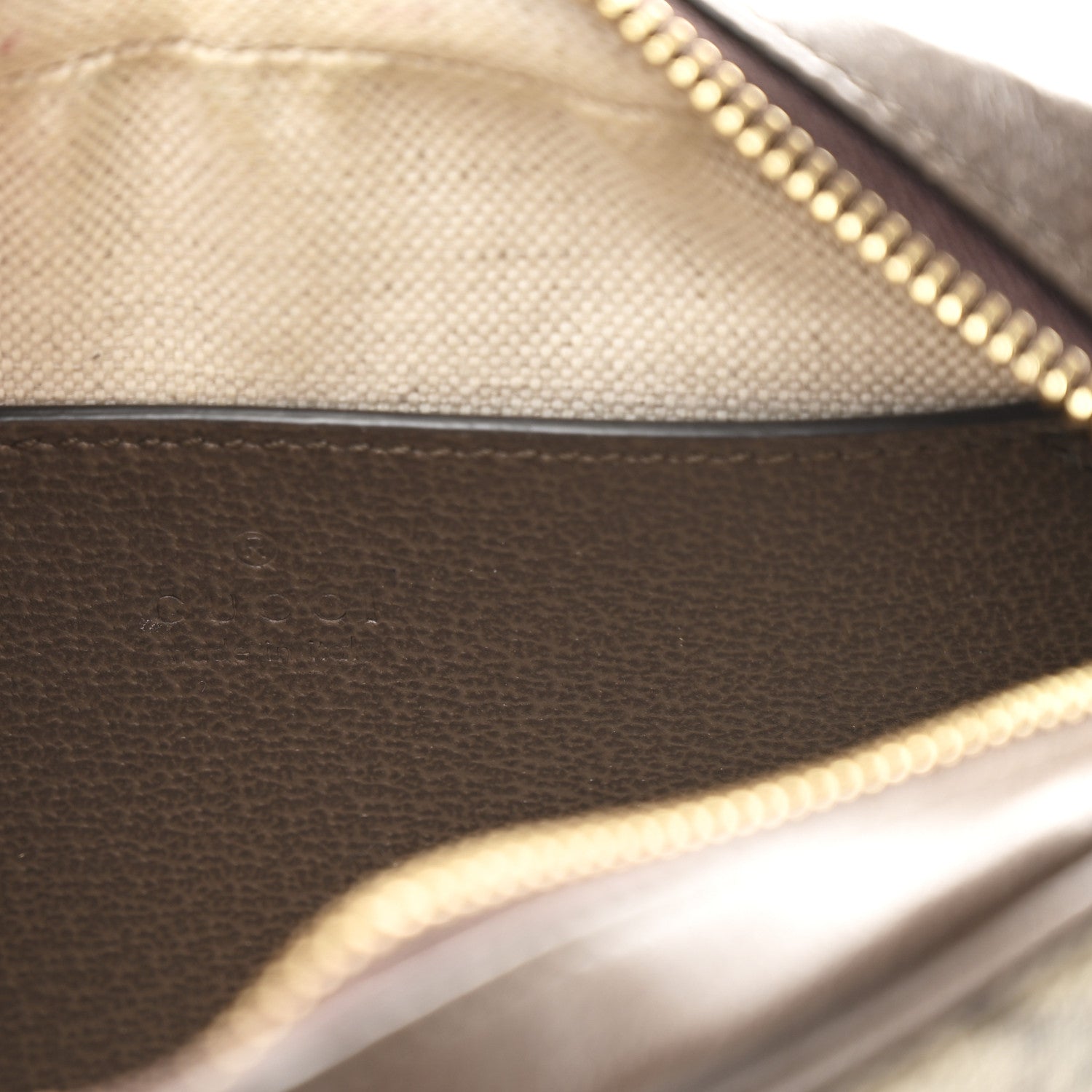 Gucci GG Supreme Monogram Textured Calfskin Super Mini Ophidia Shoulder Bag Beige Ebony New Acero
