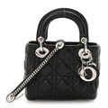 Christian Dior Lambskin Cannage Mini Lady Dior Black