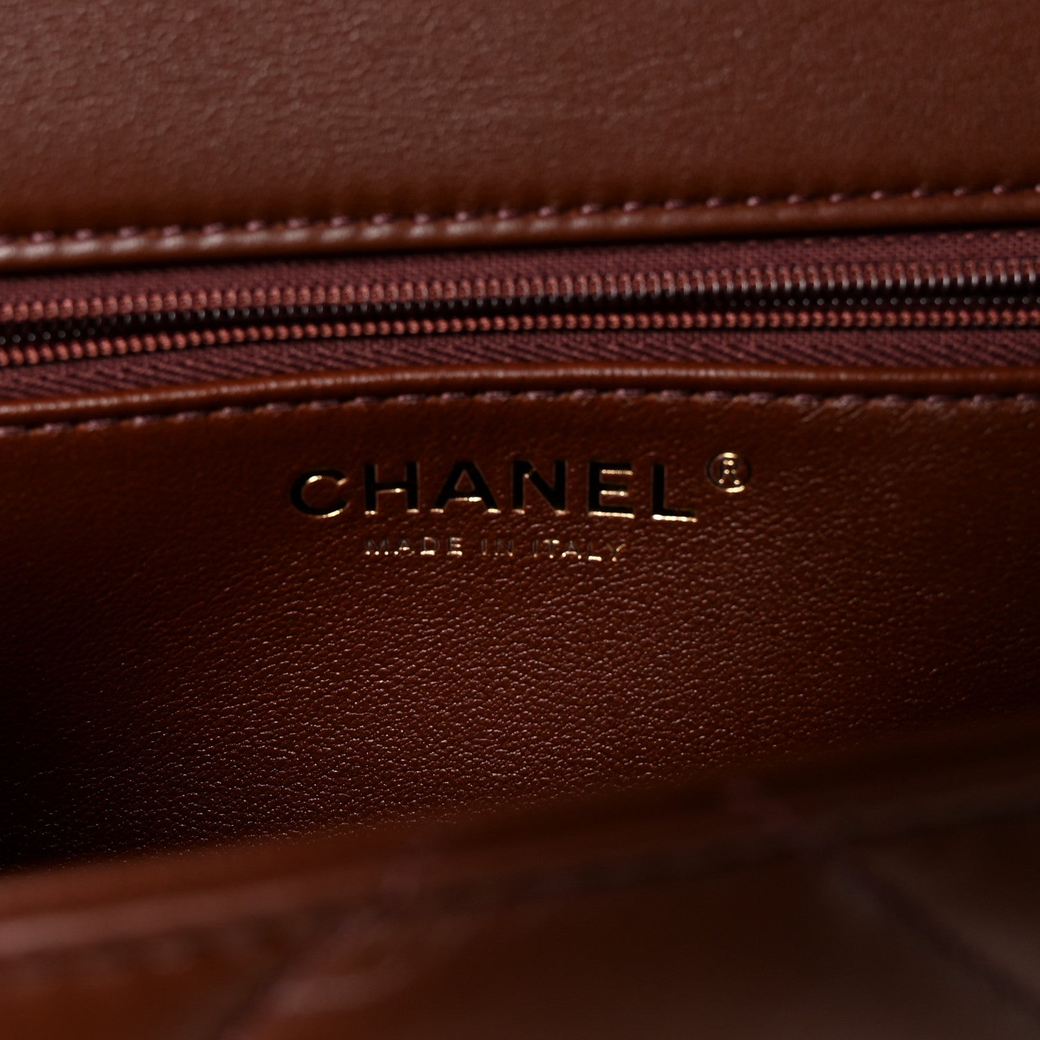 Chanel Shearling Lambskin Quilted Furry Coco Flap Dark Brown Beige