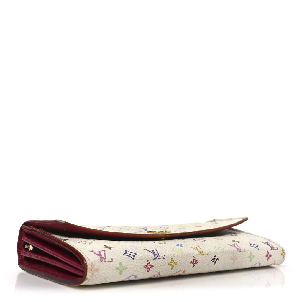 Louis Vuitton Monogram Multicolor Sarah Wallet White Eglantine