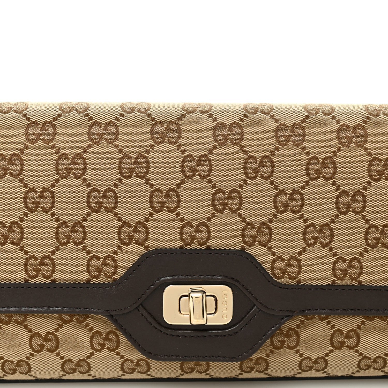 Gucci GG Monogram Medium Luce Shoulder Bag Beige Ebony