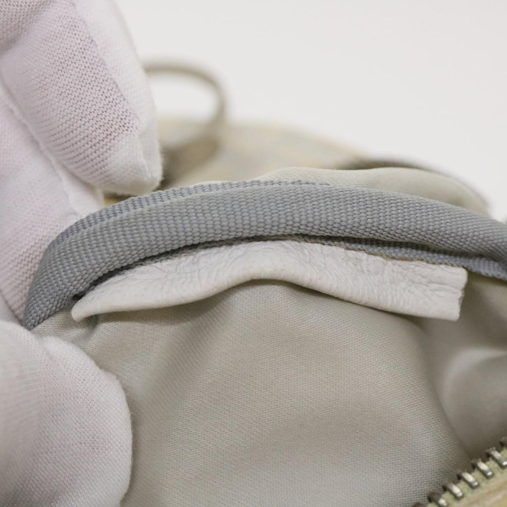 FENDI Zucchino Canvas Hand Bag Silver  40060