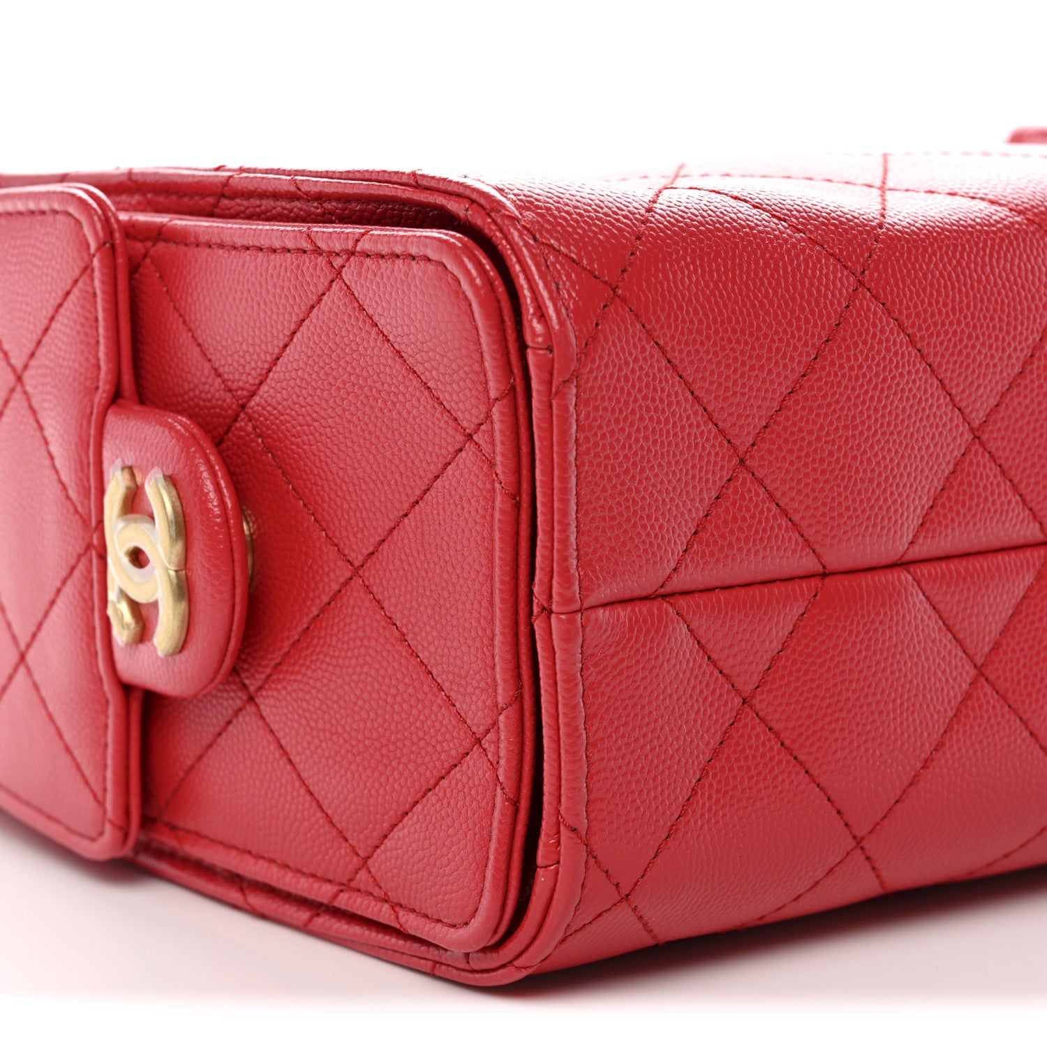 Chanel Caviar Quilted Mini Chanel 25 Handbag Red