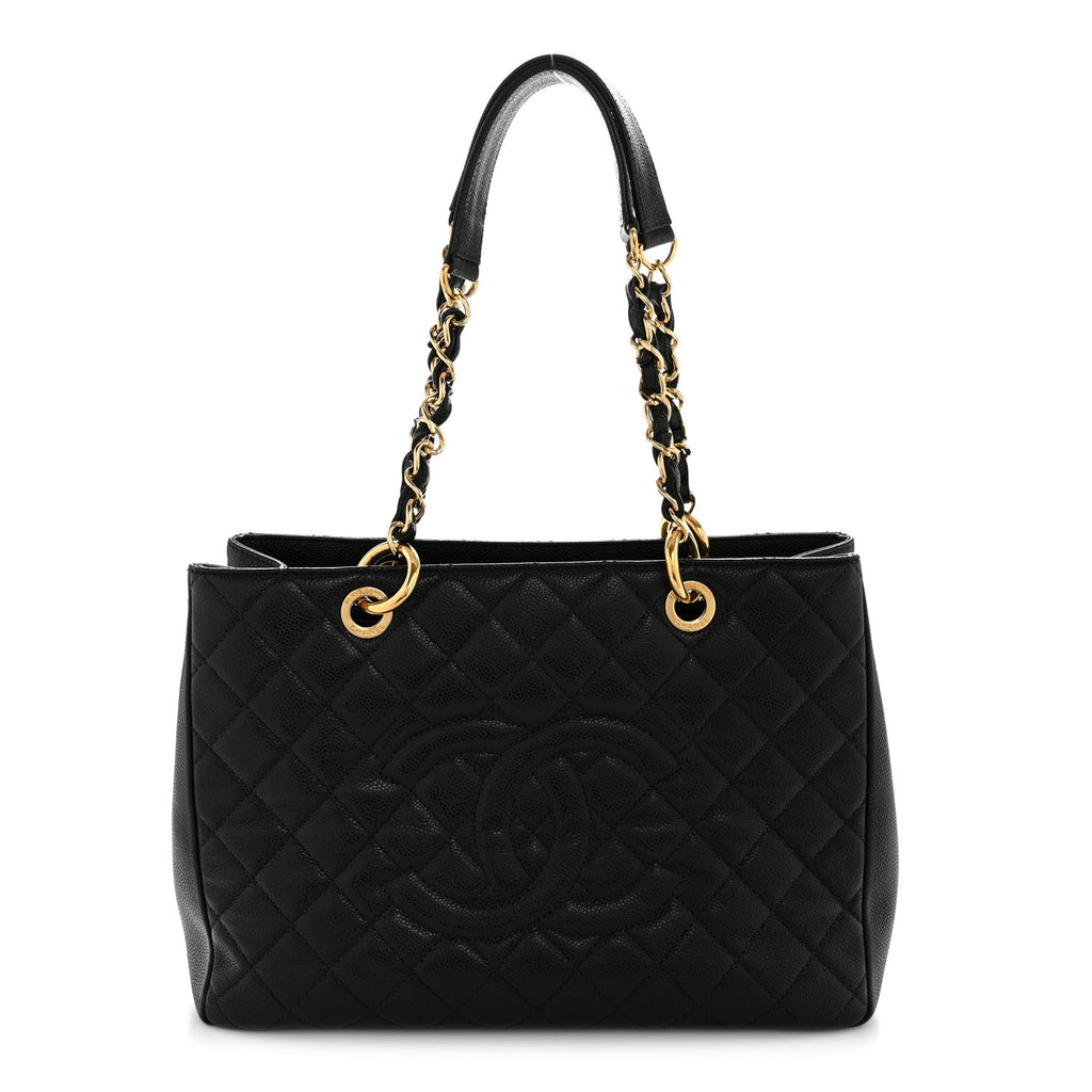 Chanel Caviar Quilted Grand Shopping Tote GST Black