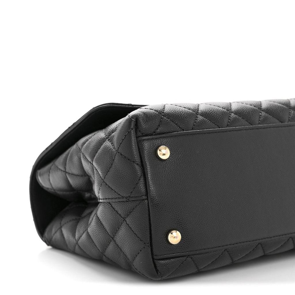 Chanel Caviar Quilted Small Coco Handle Flap Black