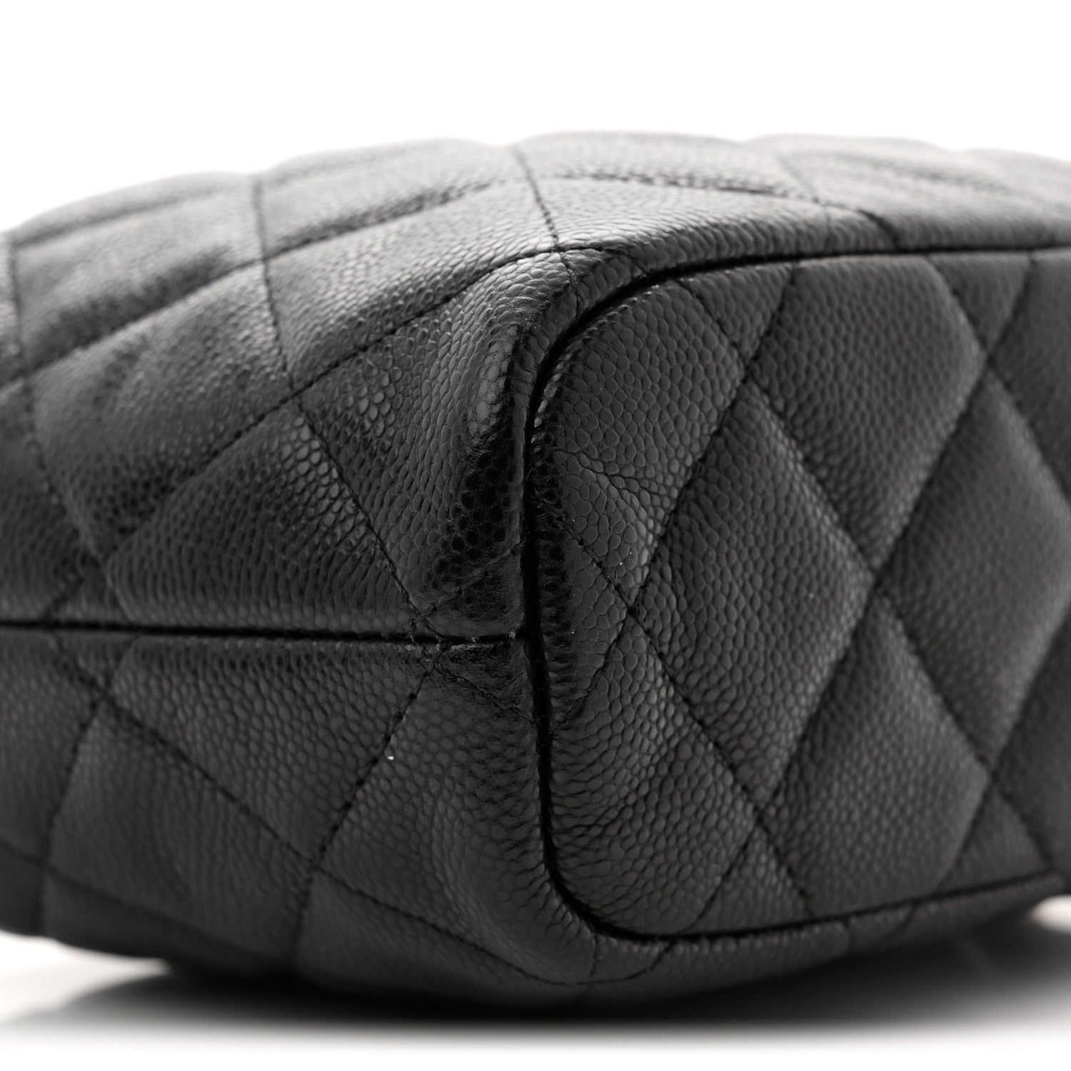 Chanel Caviar Quilted Hobo Clutch With Chain  Black