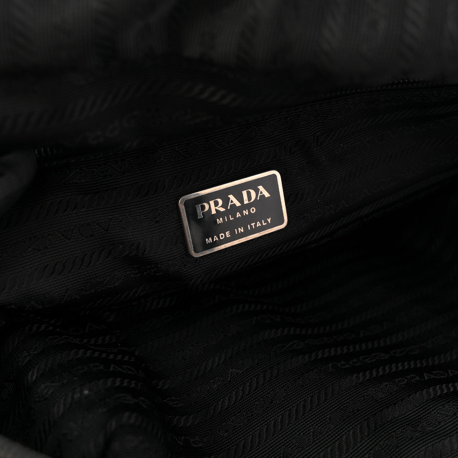 Prada Tessuto Nylon Shoulder Bag  Black