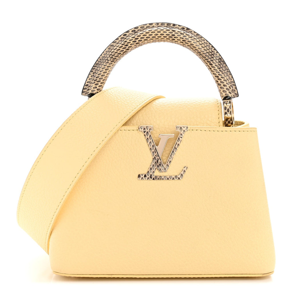 Louis Vuitton Taurillon Snakeskin Mini Capucines Banane