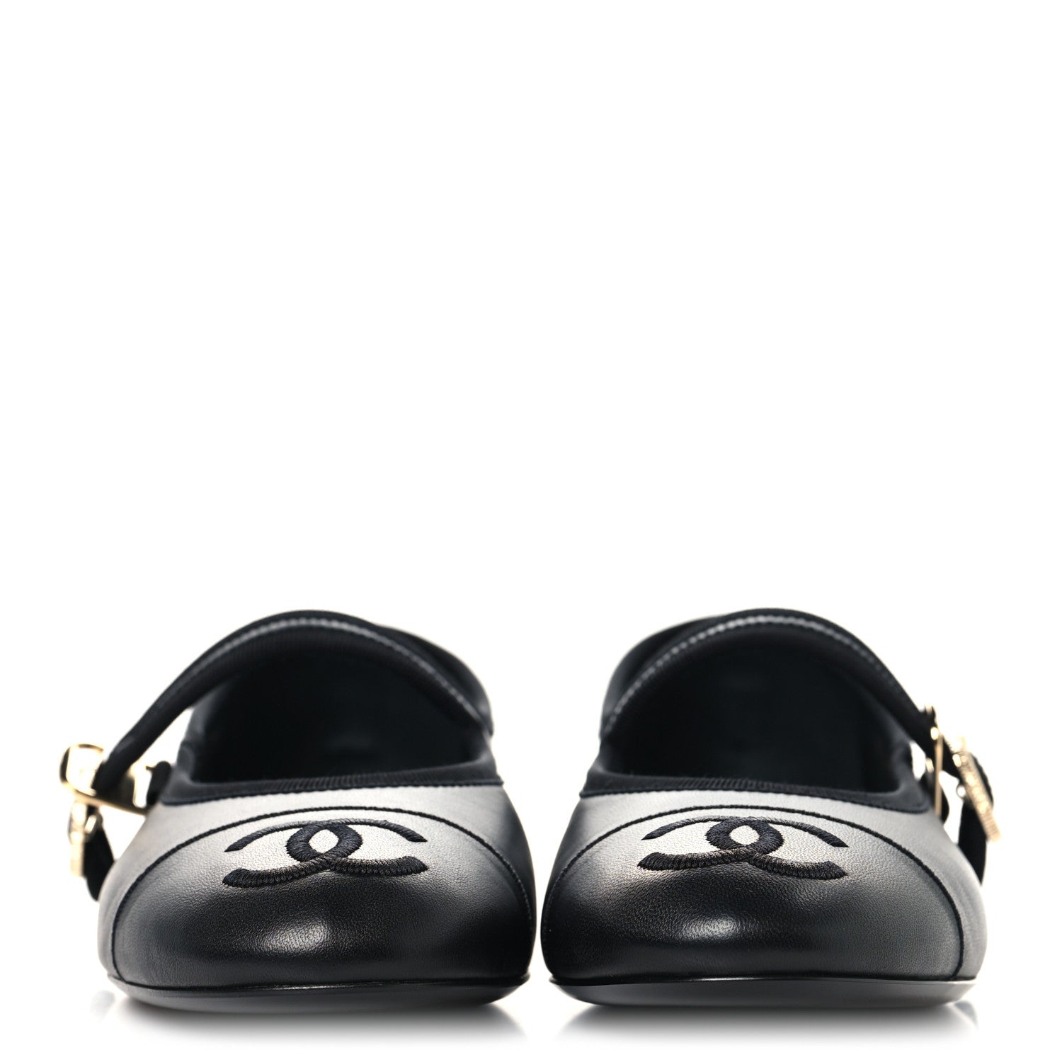 Lambskin Mary Jane Flats 37.5 Black
