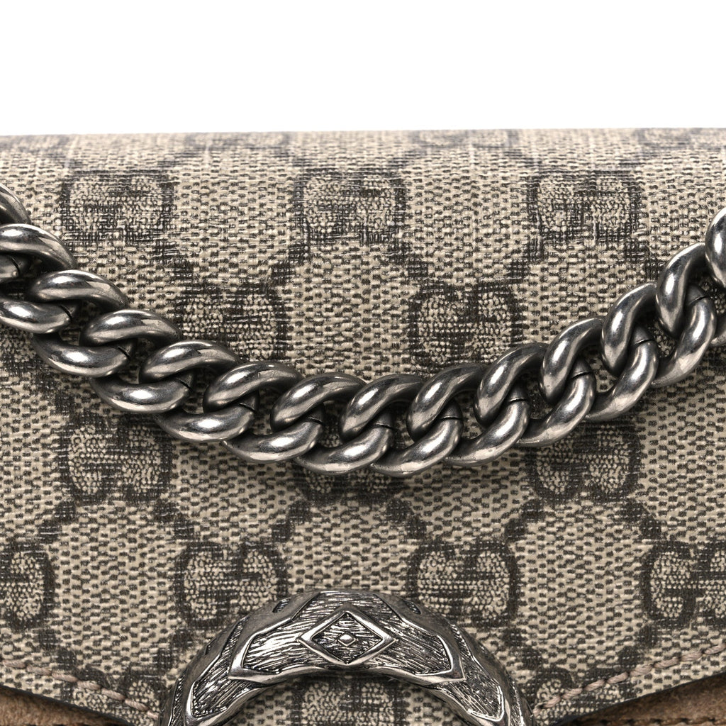 Gucci GG Supreme Monogram Mini Dionysus Shoulder Bag Taupe