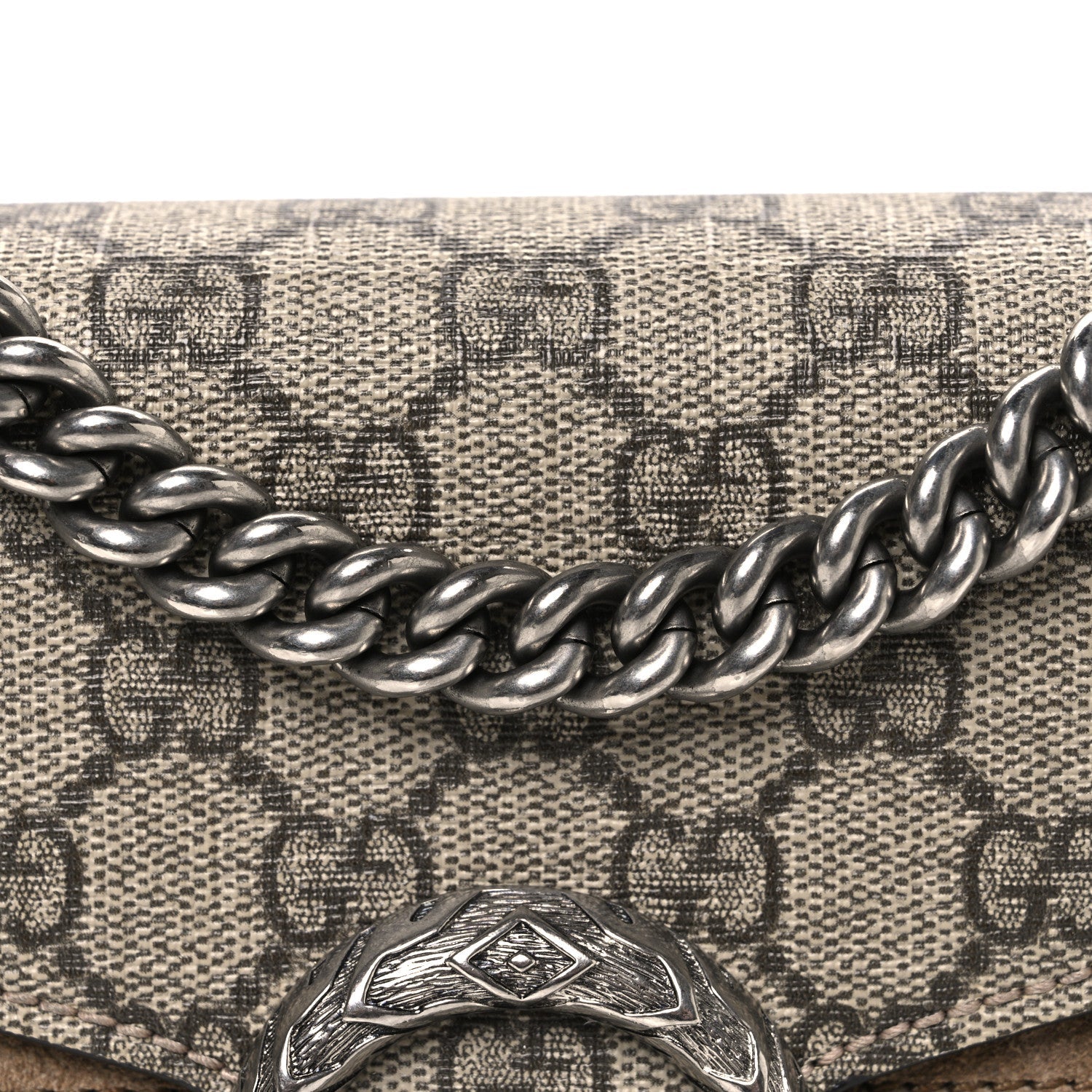 Gucci GG Supreme Monogram Mini Dionysus Shoulder Bag Taupe