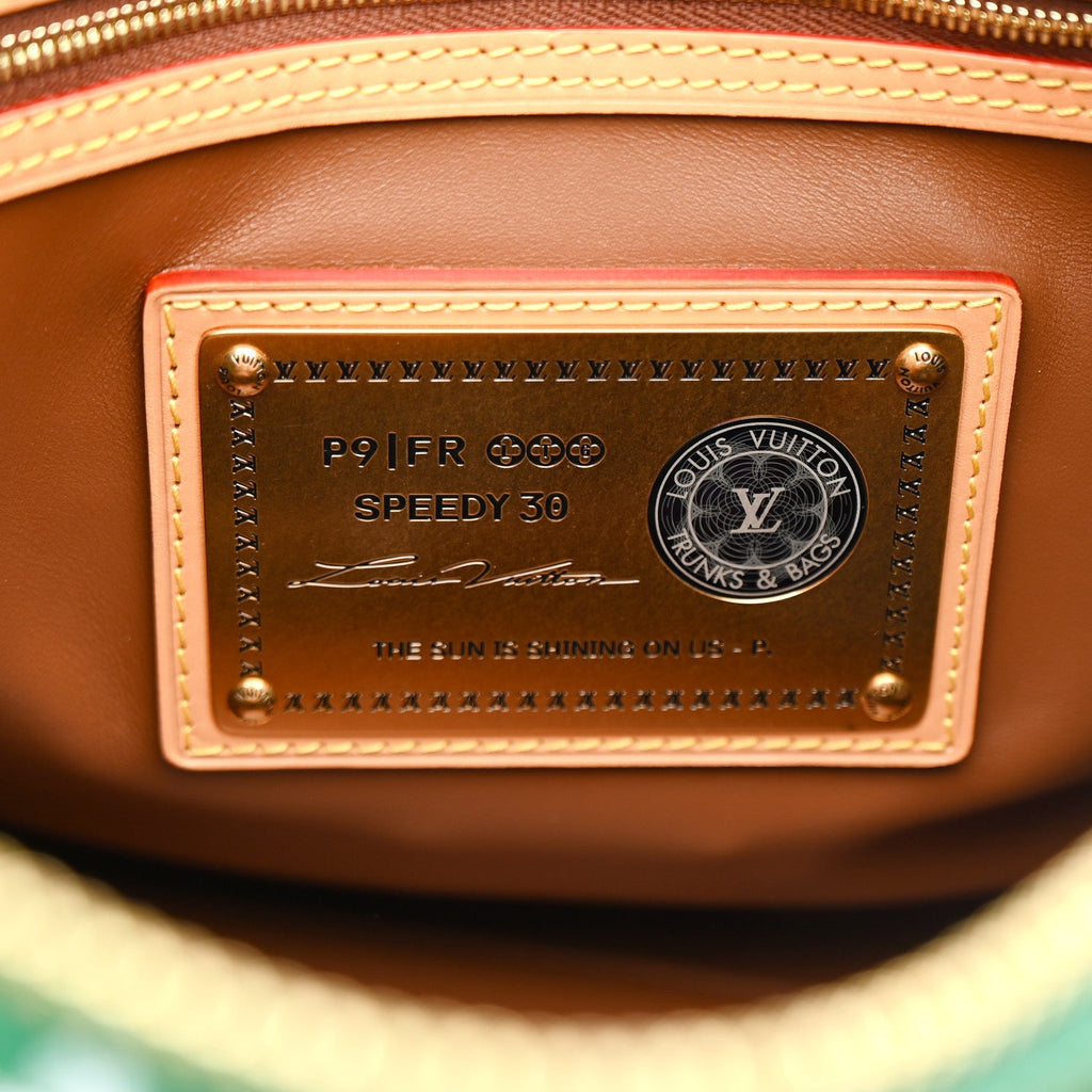 Louis Vuitton Calfskin Monogram Speedy P9 Bandouliere 30 Green