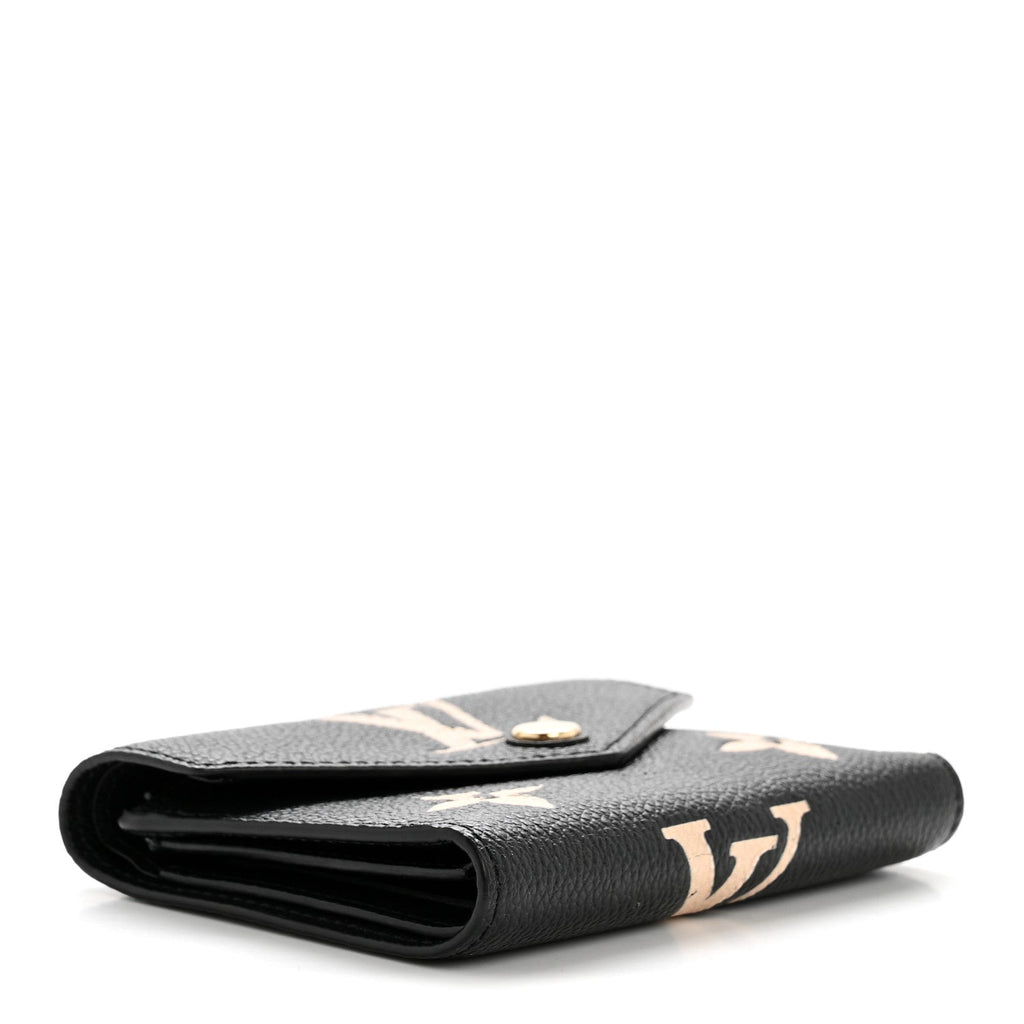 Louis Vuitton Empreinte Monogram Giant Victorine Wallet Black Beige